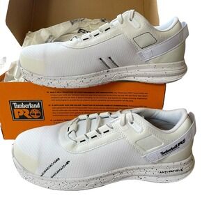 Men's Shoes Timberland PRO Overdrive Composite Safety Toe Size 8 - White NWB